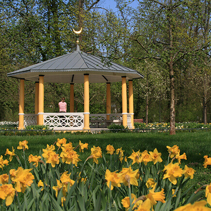 Mondhäuschen im Schlosspark Bad Mergentheim.