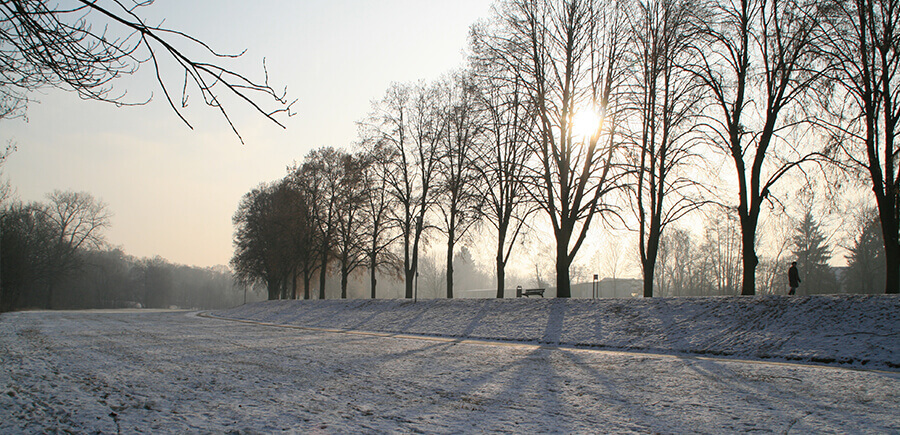 Winterlandschaft in Bad Mergentheim.
