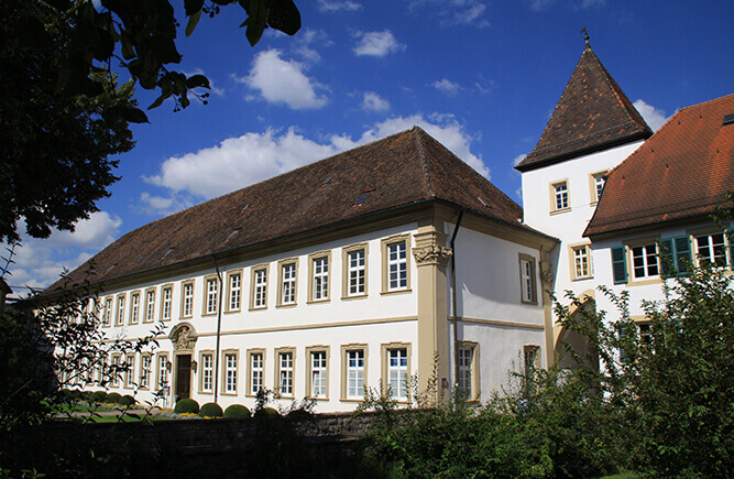 Gebäude im Innenhof des Deutschordensschloss Bad Mergentheim.