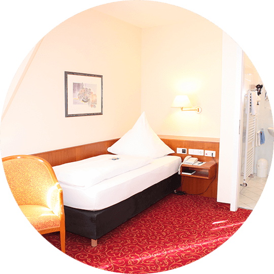 Cozy standard single room in the Hotel Alexa Bad Mergentheim