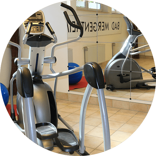 Elliptical crosstrainer in the gym of the Hotel Alexa Bad Mergentheim